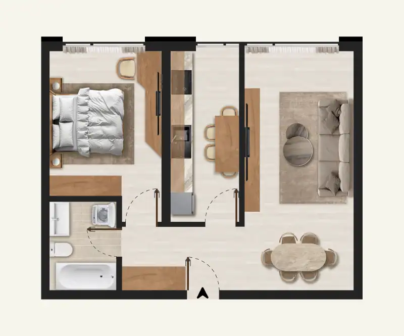 Plan 2 camere tip A
