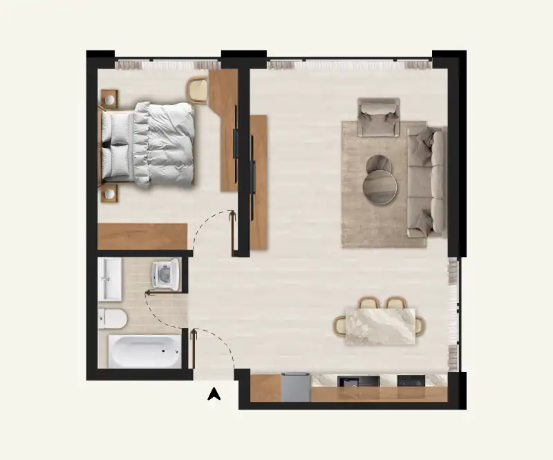 Plan 2 camere tip B